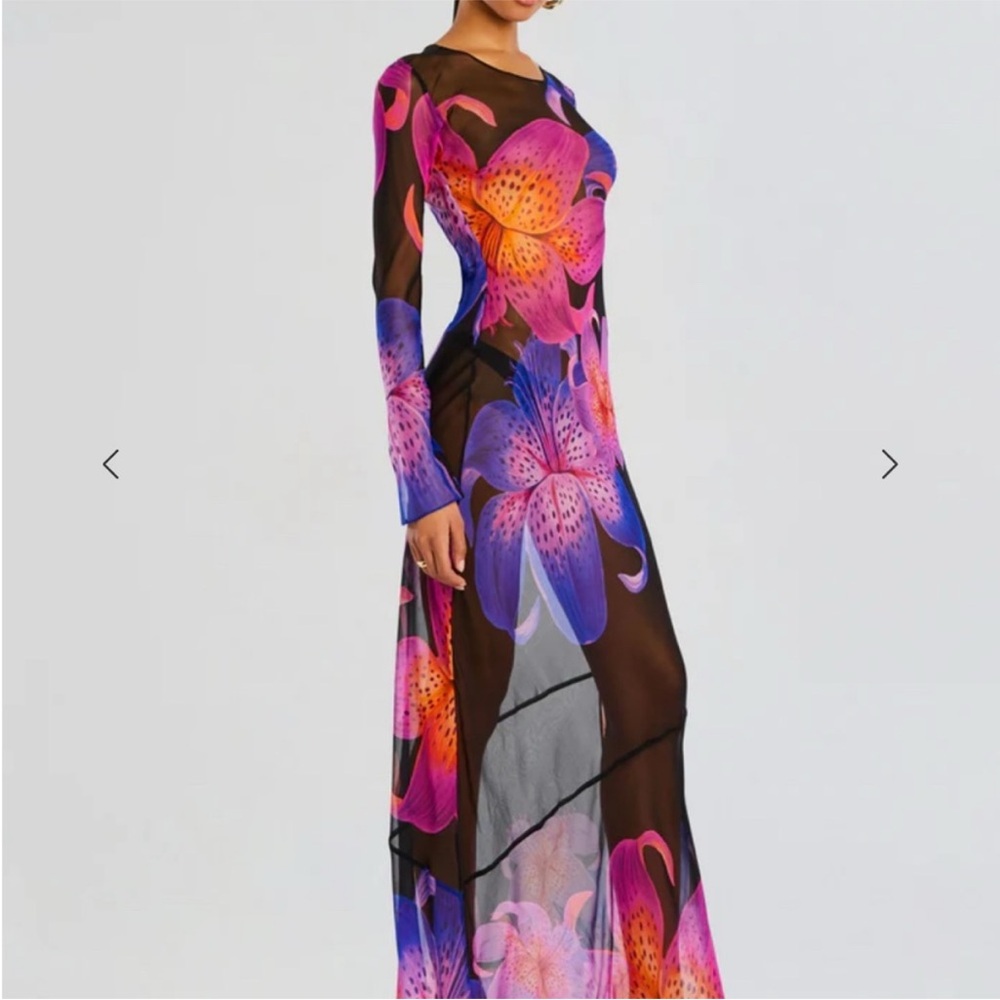 NWT Retrofête VIENNA SILK DRESS Lace Up Back Black Small